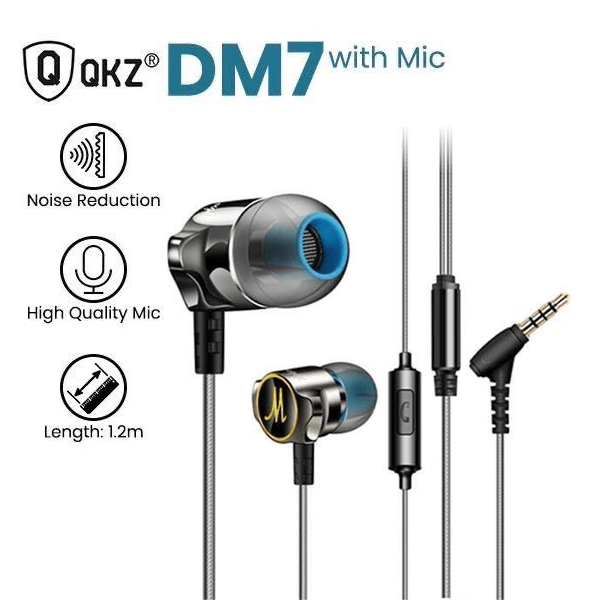 QKZ DM7 Zinc Alloy In Ear HiFi Earphone