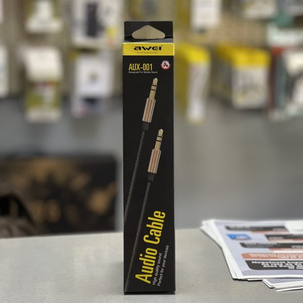 Awei AUX-001 Audio Cable 3.5mm 1-meter Jack Cable