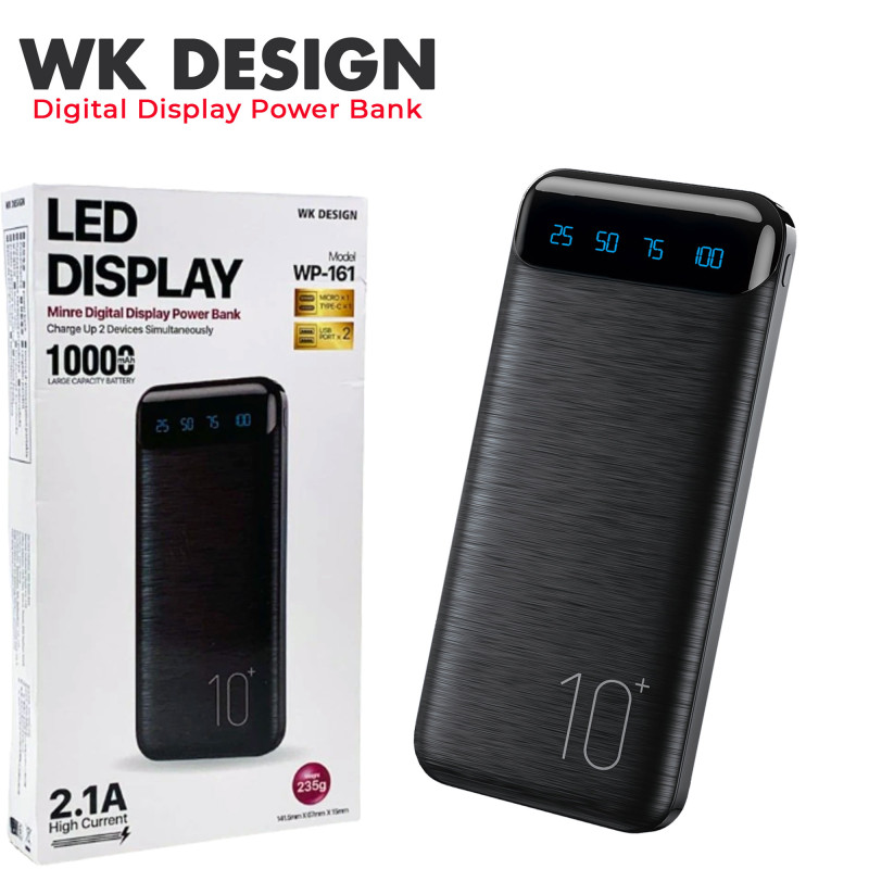 WK Design WP-161 10000mAh LED Display 2.1A Power Bank