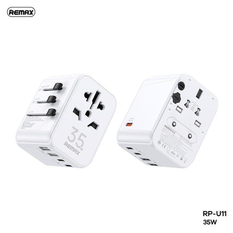 Remax RP-U11 Astro Series 35W Travel MultiFunctional Charger (3-Type-C & 2-USB Port)