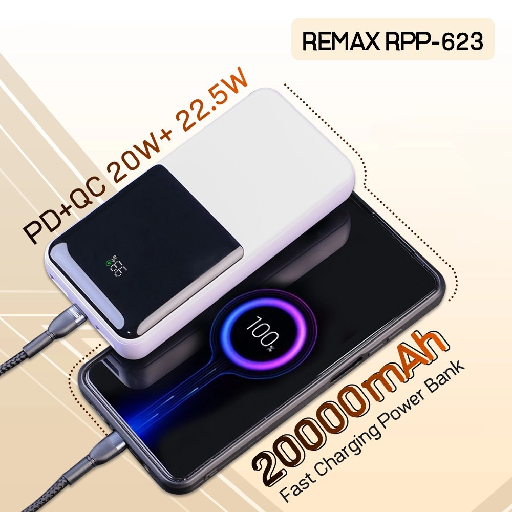 Remax RPP-623 Fast Charging PD+QC 20W+22.5W 20000mAh Power Bank